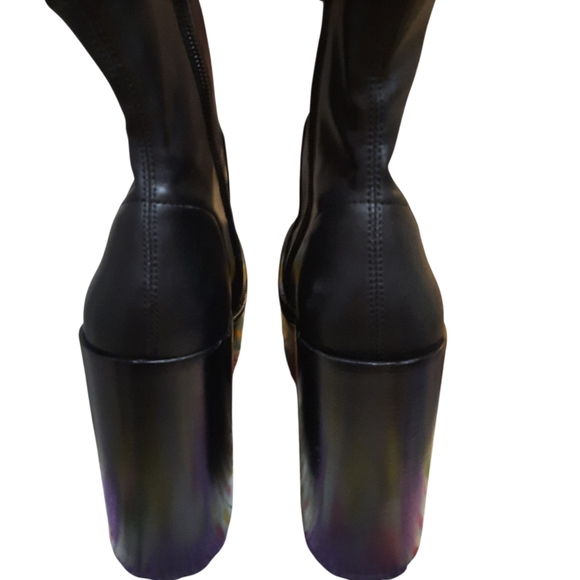 NWT Steve Madden Chunky Black Platform Ankle Boots Kyana 5.5 - Picture 10 of 15